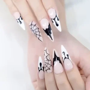 Gothic Spider Web Nails